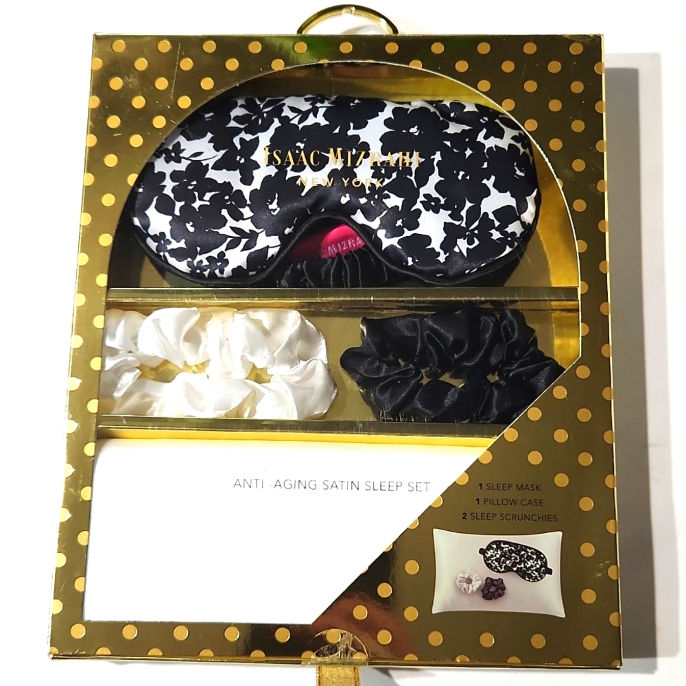 NEW! Isaac Mizrahi Anti-Aging Satin Sleep Set - Picture 4 of 8